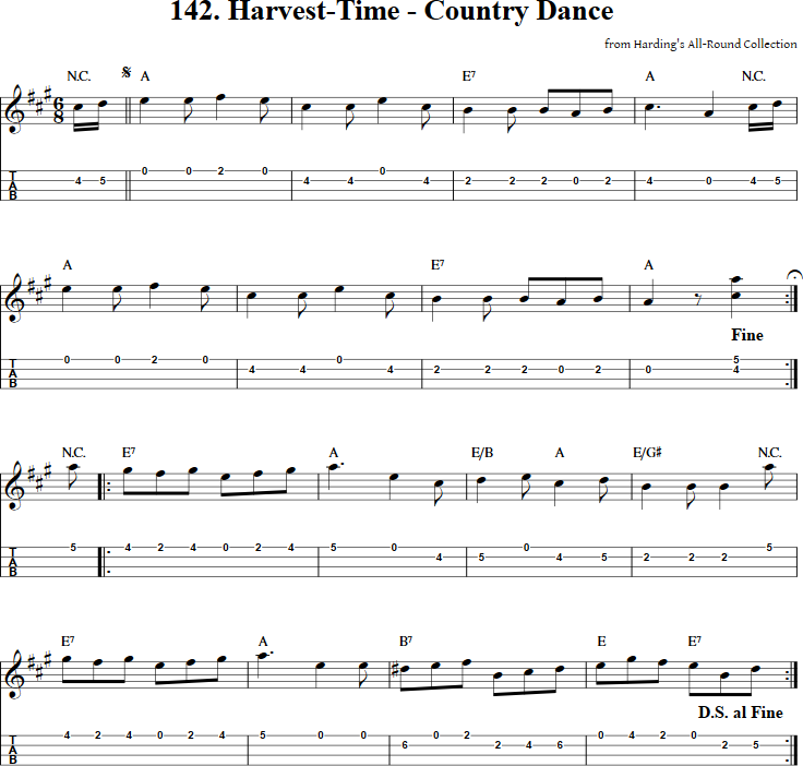 Harvest Time Mandolin Tab