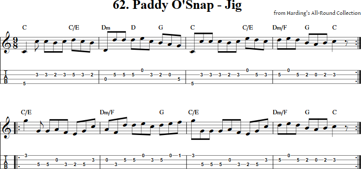 Paddy O'Snap Mandolin Tab