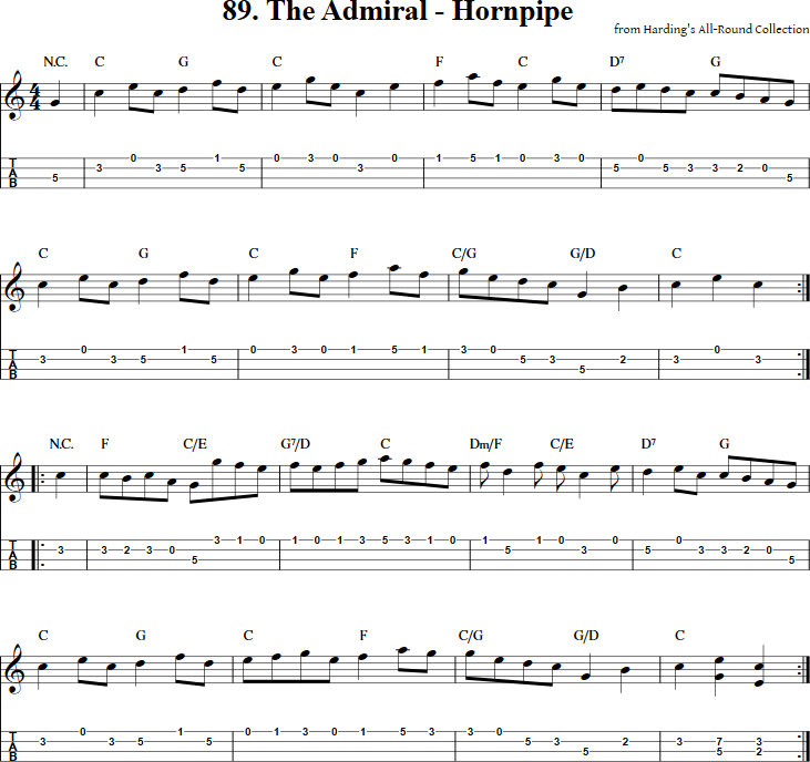 The Admiral Mandolin Tab