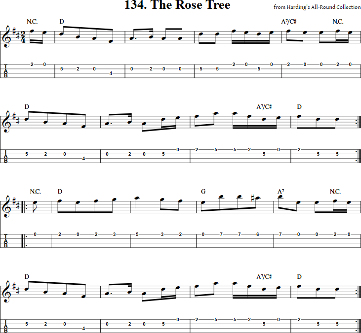 The Rose Tree Mandolin Tab